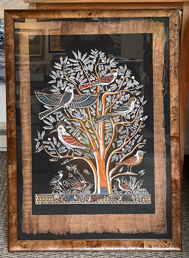 Wood cuts, laser cut, mosaics, all types of art pieces can be custom framed.
